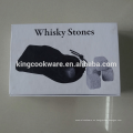 Piedra de granito de lava, material de piedra y juego de piedra de whisky con certificación FDA de 9